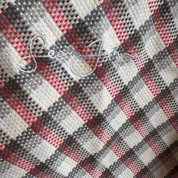 Sean John Men's Red, Grey and White Checkered Shirt - Picture 3 of 7